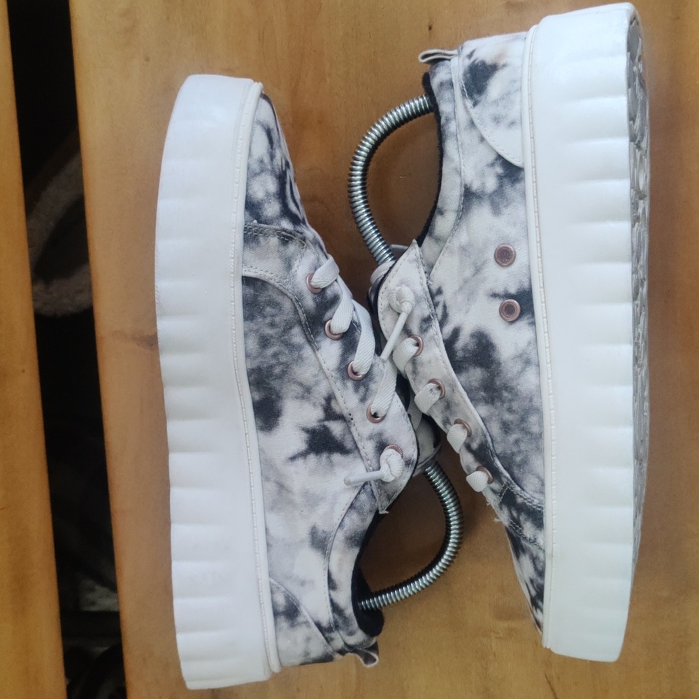 Roxy Surf Sheilahh Gray And White Platform Shoes Size 9 - Picture 8 of 16